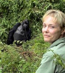 Becci with Silverback